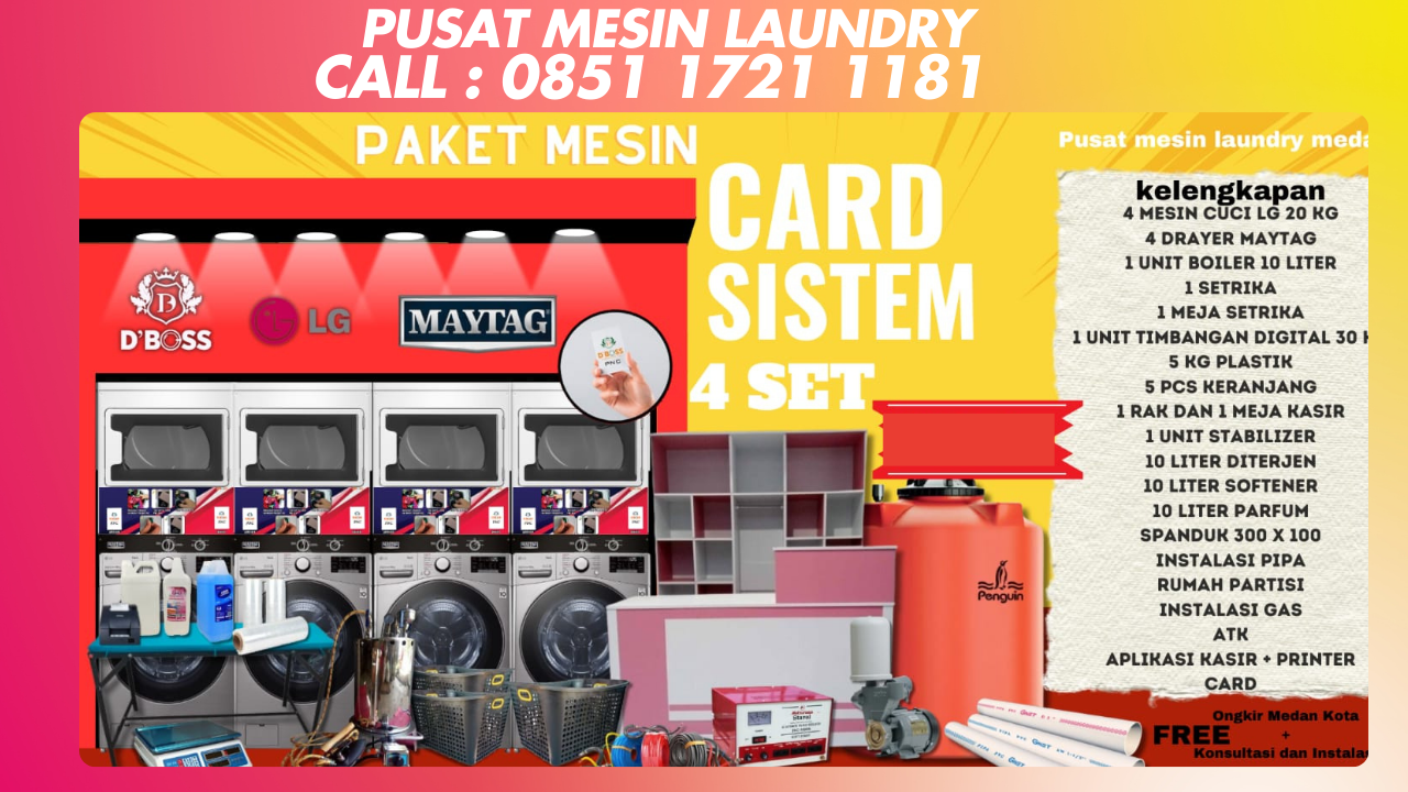 Jual paket laundry binjai